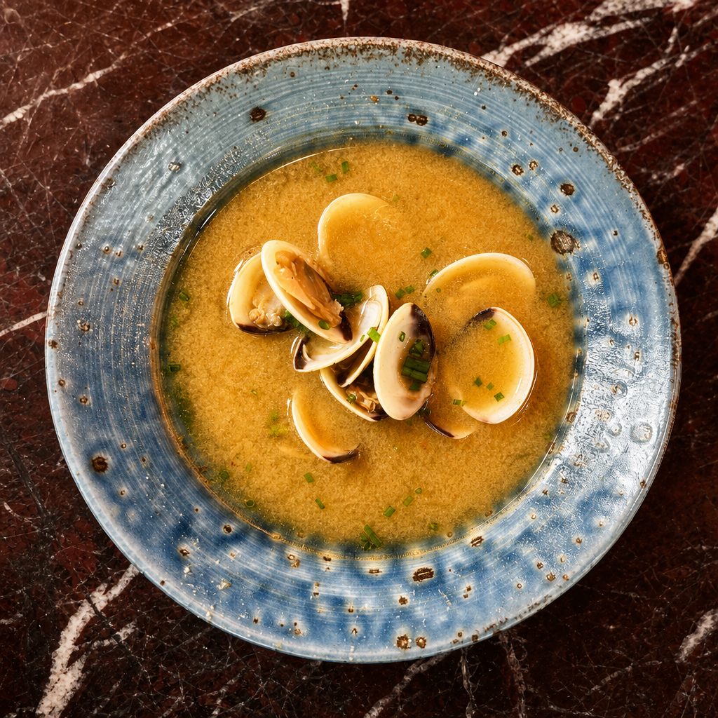 Spicy Miso Clam Soup.
