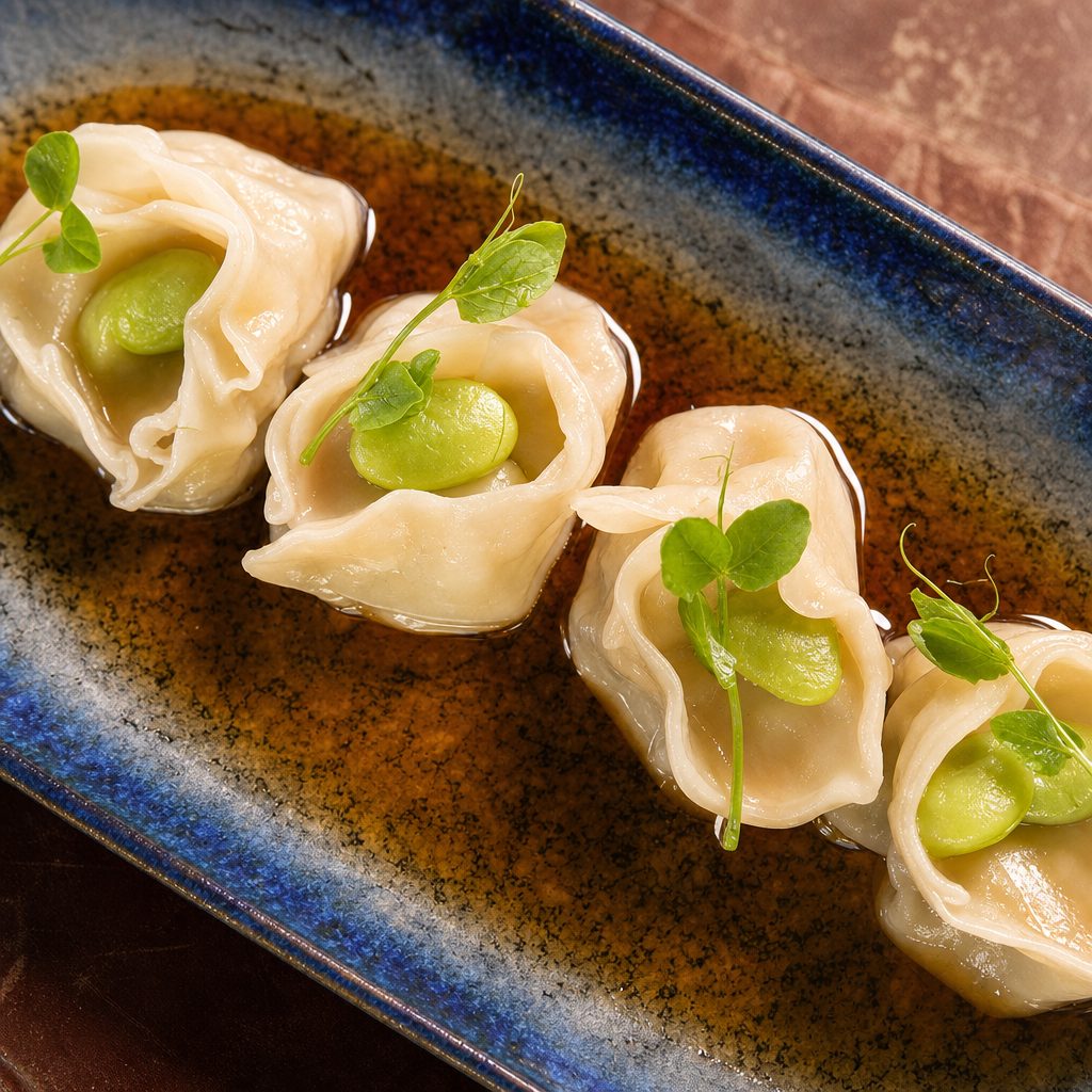 Edamame Dumplings.